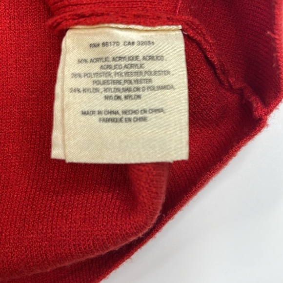 Anthropologie Moth Aline Sweater Dress with Bell Ruffle Sleeves Orange Size XL - Picture 6 of 7